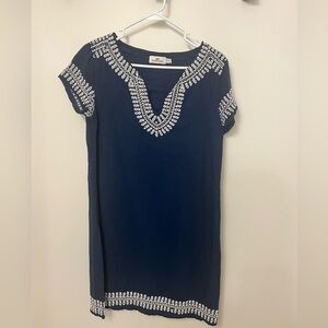 Vineyard Vines Navy Blue Embellished Beaded Tunic Women’s Dress